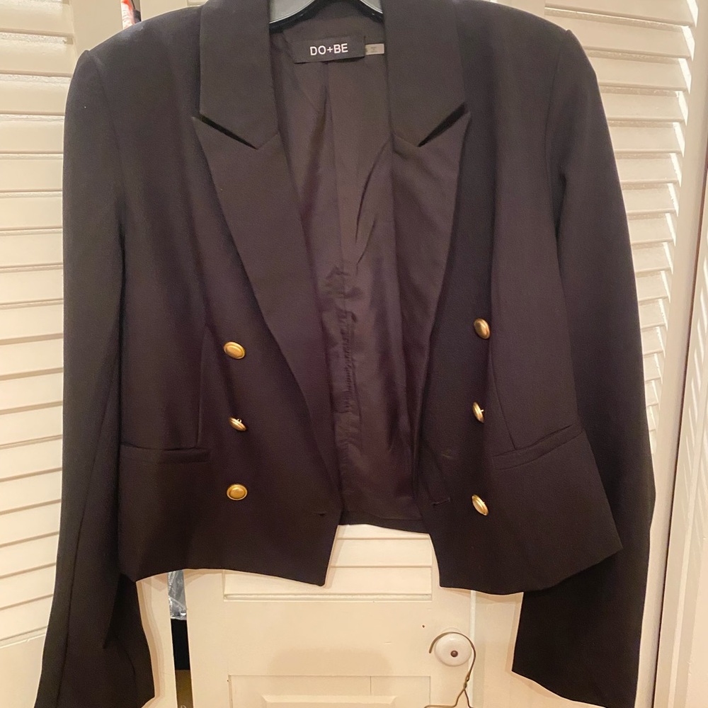 DO+BE Black Blazer with Gold Buttons